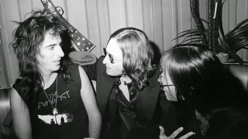 Alice Cooper, John Lennon, and Bernie Taupin
